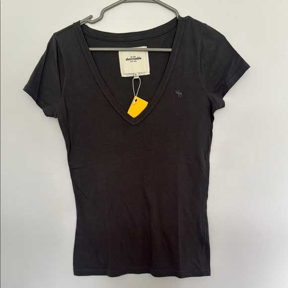 Abercrombie & Fitch Charcoal V-Neck Tee - Picture 1 of 3
